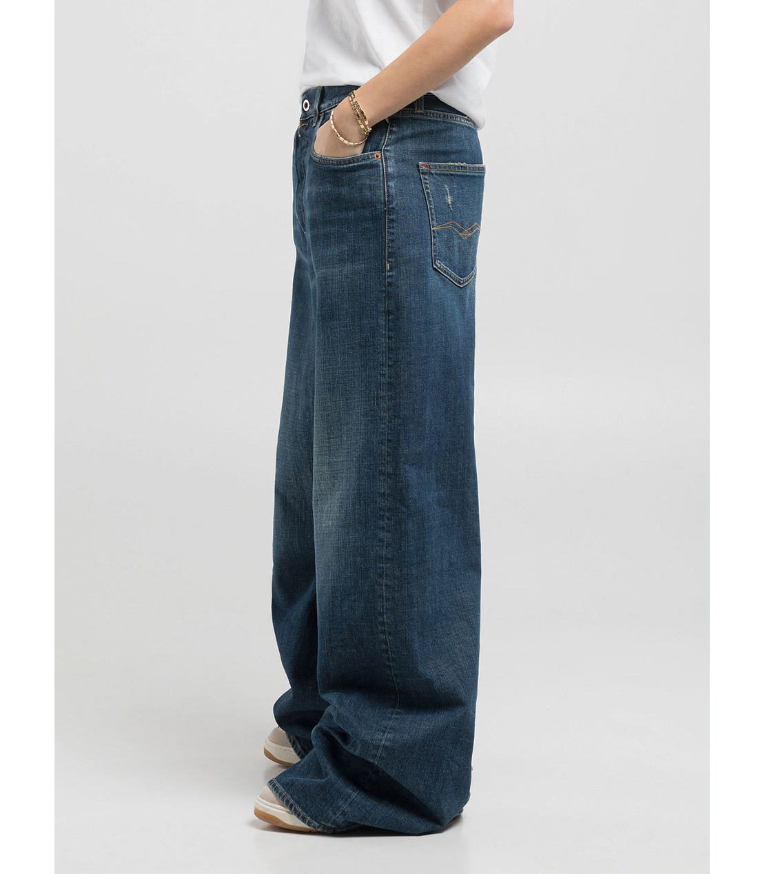 バギーフィットMARGOTT ストレッチインディゴデニム 詳細画像 ダークブルー 3